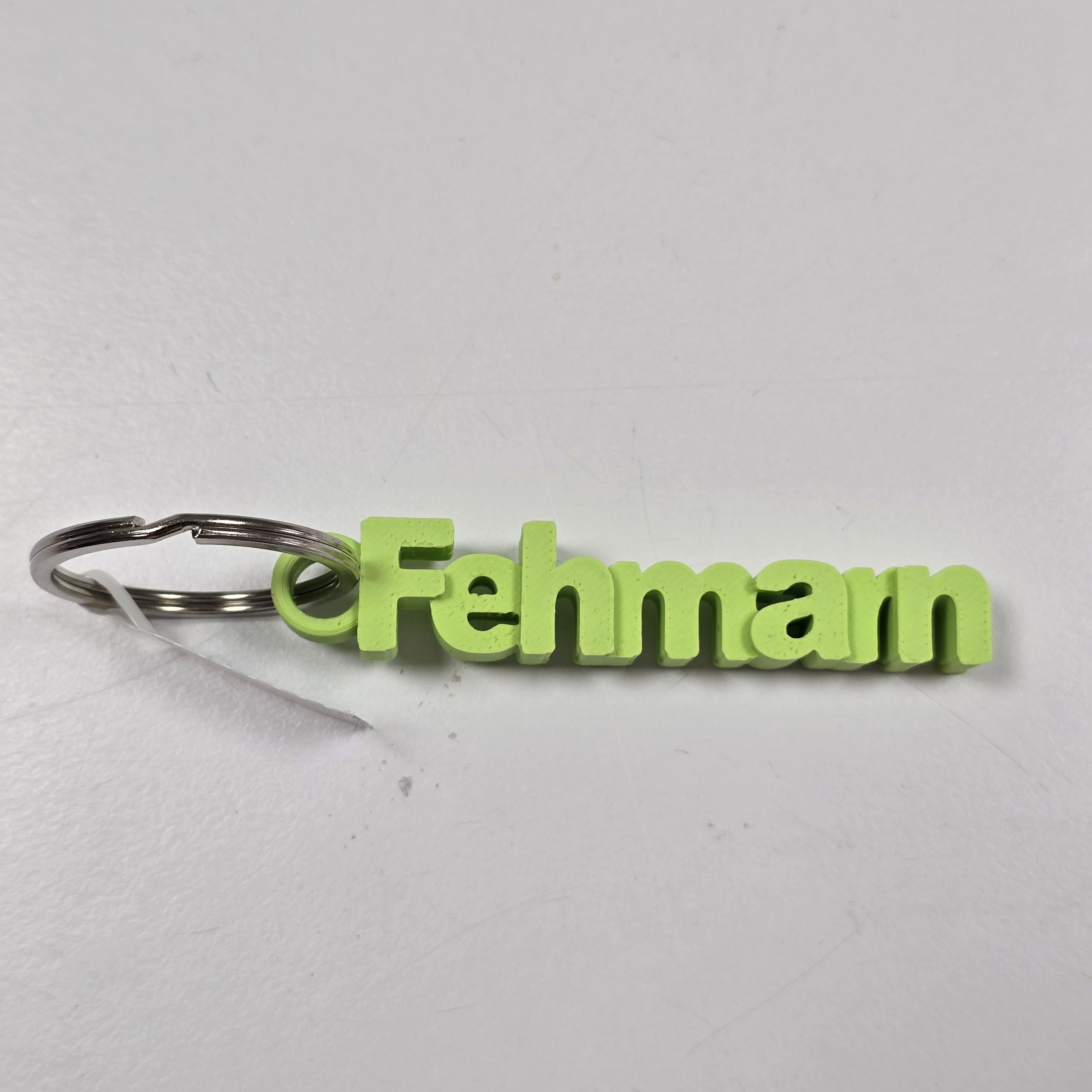 3d Schlüsselanhänger | Schrift Fehmarn